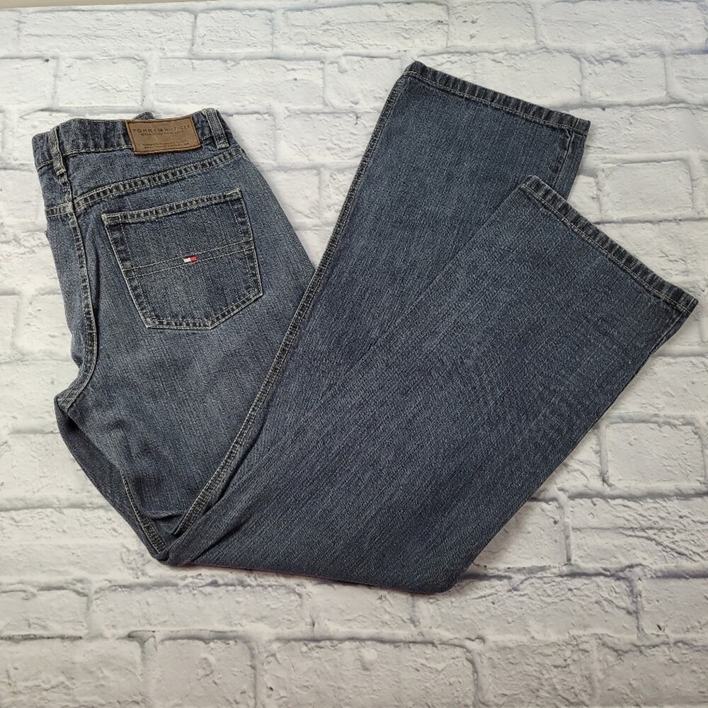 Tommy Hilfiger Straight Leg Jeans Preppy 100% Cotton Logo Pocket size 8